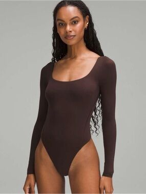 lululemon Wundermost Ultra-Soft Nulu Square-Neck Bodysuit French Press